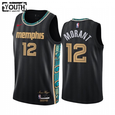 Kinder NBA Memphis Grizzlies Trikot Ja Morant 12 2020-21 City Edition Swingman